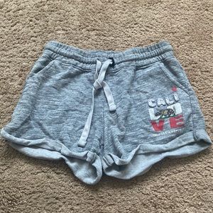 Grey gym shorts